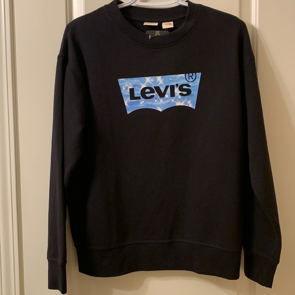 Levi’s Long Sleeve Crewneck Sweatshirt, Black S